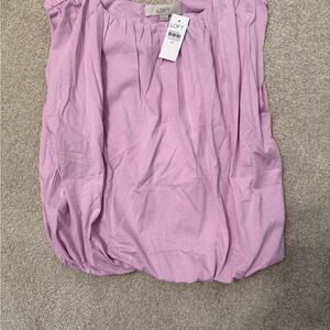 LOFT Lavender Gathered Blouse
